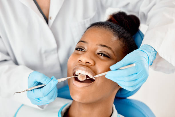 patient receiving a routine dental cleaning and exam at Dental Design Studios in the Greater Phoenix area